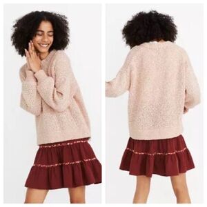 Madewell Baez Pink Peach Open Knit Sweater Size S